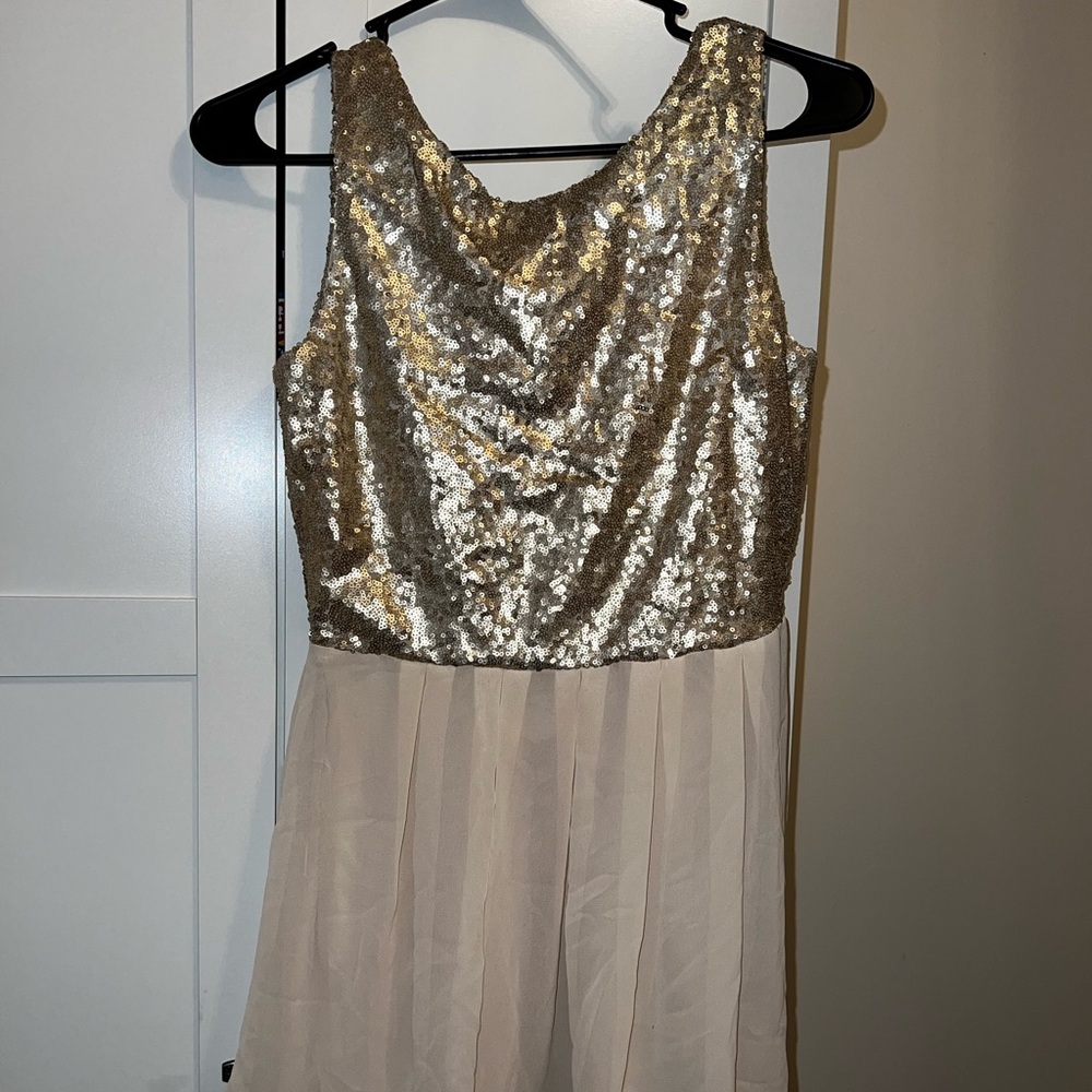 Gold sparkling dress